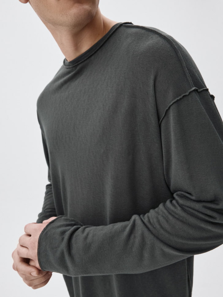 Лонгслив REGULAR FIT базовый. Фото №4