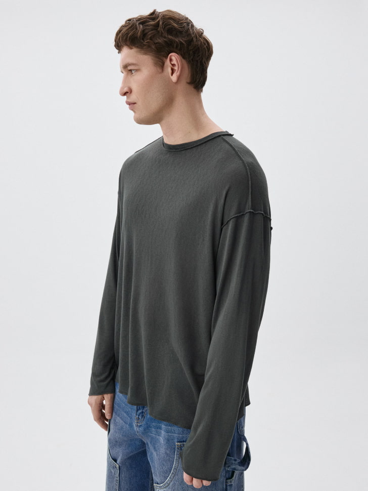 Лонгслив REGULAR FIT базовый. Фото №5