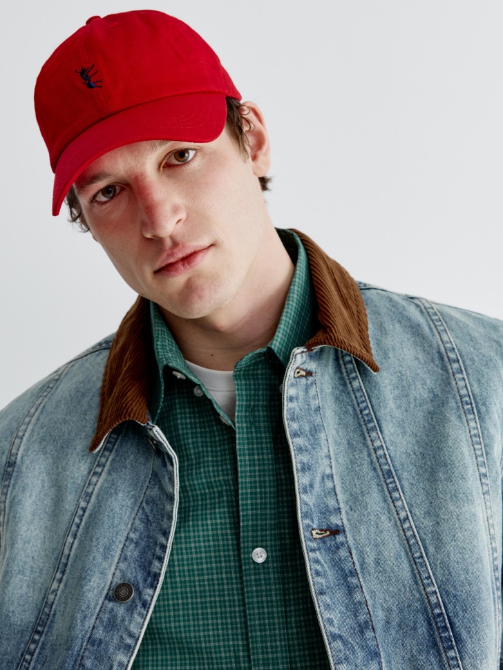 Бейсболка Sela с принтом, красный, арт. 41779