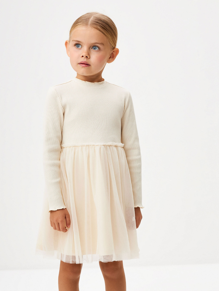 

Платье с юбкой из сетки для девочек