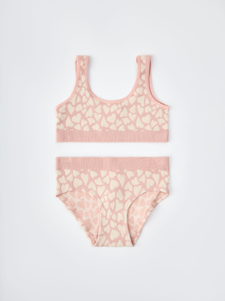 

Набор из топа и трусов-слипов с принтом для девочек