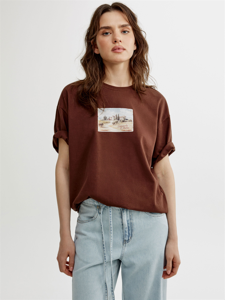 футболка оверсайз с принтом 4610517970558 фотография