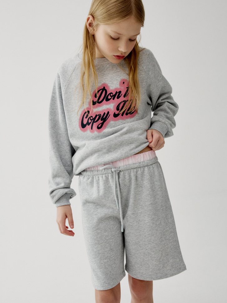 шорты с двойным поясом для девочек от бренда sela вид слева