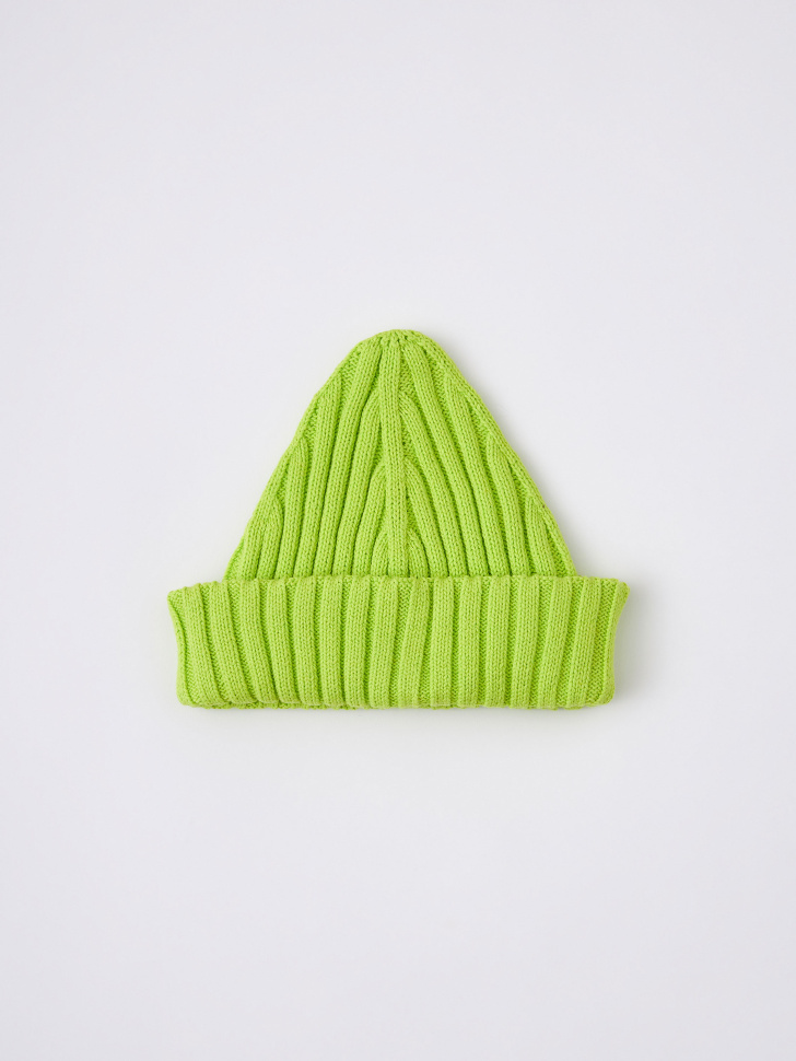 Базовая шапка с отворотом детская (зеленый, 52)