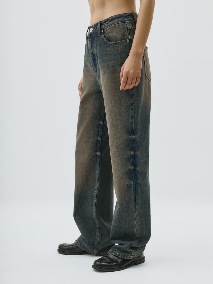 Джинсы Straight Fit с тинтом. Фото №4