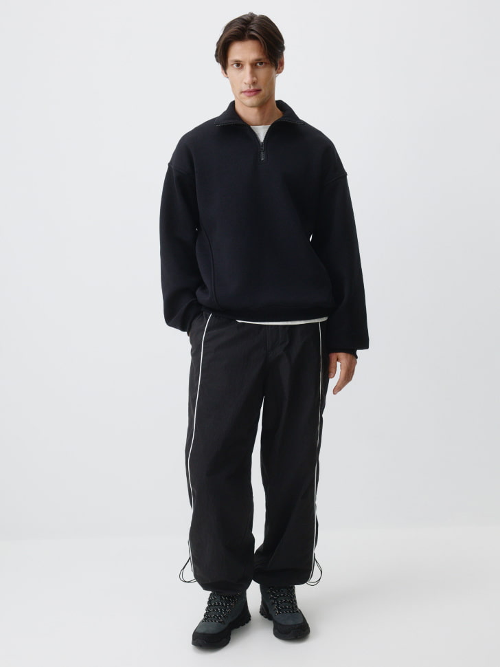 свитшот oversize fit с воротником 4680798646640 по акции