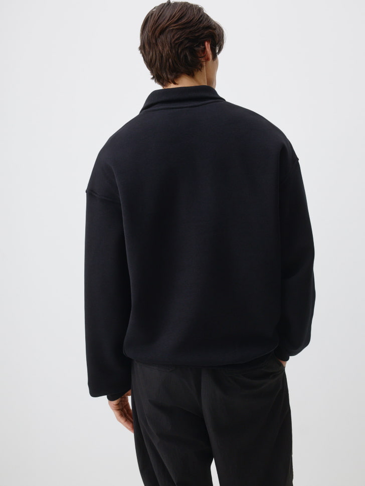 свитшот oversize fit с воротником 4680798646640 в интернет магазине