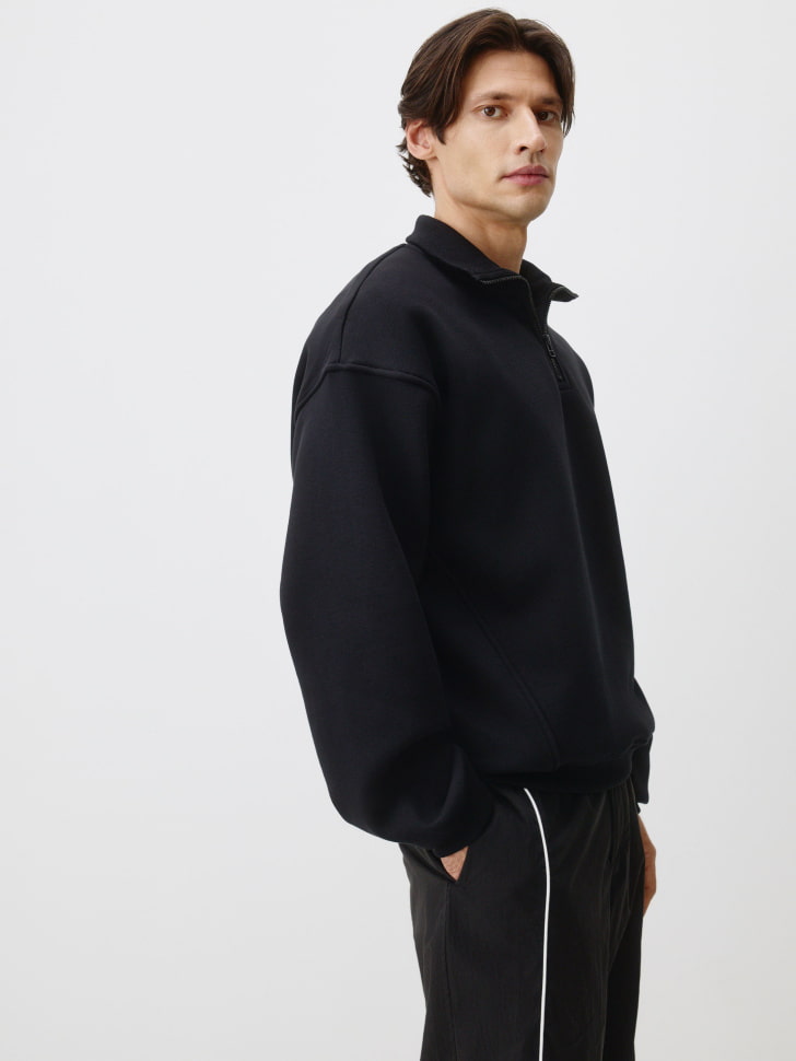 свитшот oversize fit с воротником 4680798646640 с промокодом
