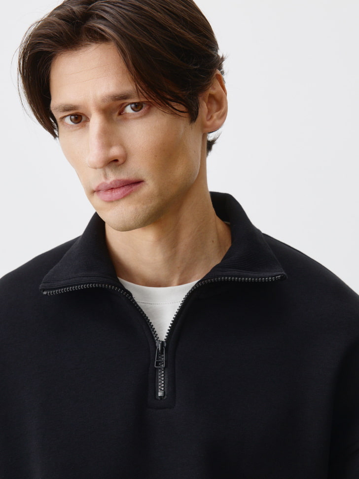 свитшот oversize fit с воротником 4680798646640 купить с доставкой