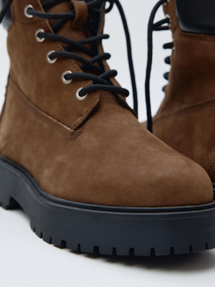 ботинки из натурального нубука 4610517255747 в интернет магазине