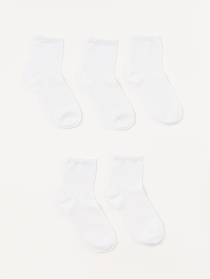 Набор из 5 пар носков для девочек (белый, 20-22)