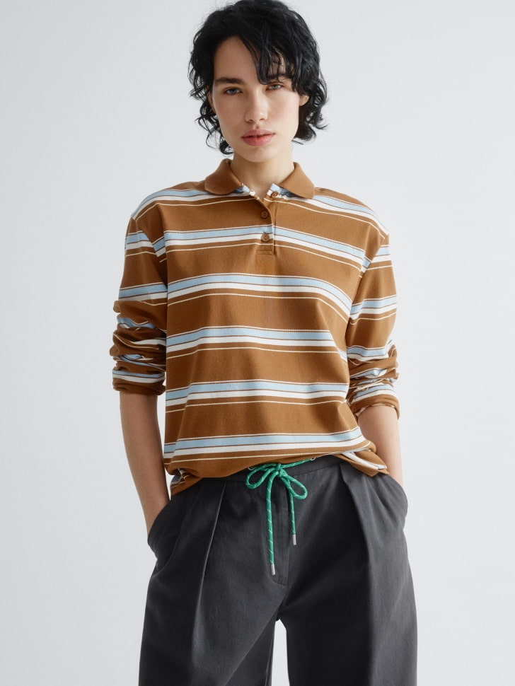 

Лонгслив-поло в полоску, SL5811010214