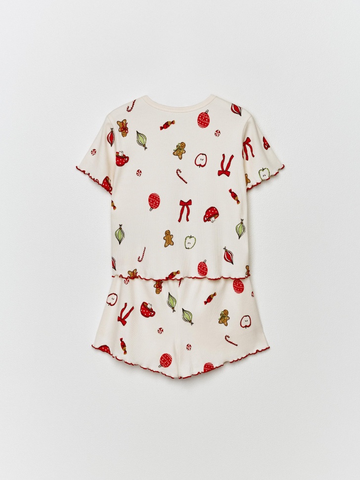 новогодняя пижама с принтом для девочек 4680798782522 купить с доставкой