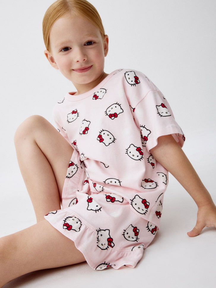 

Пижама с принтом Hello Kitty для девочек