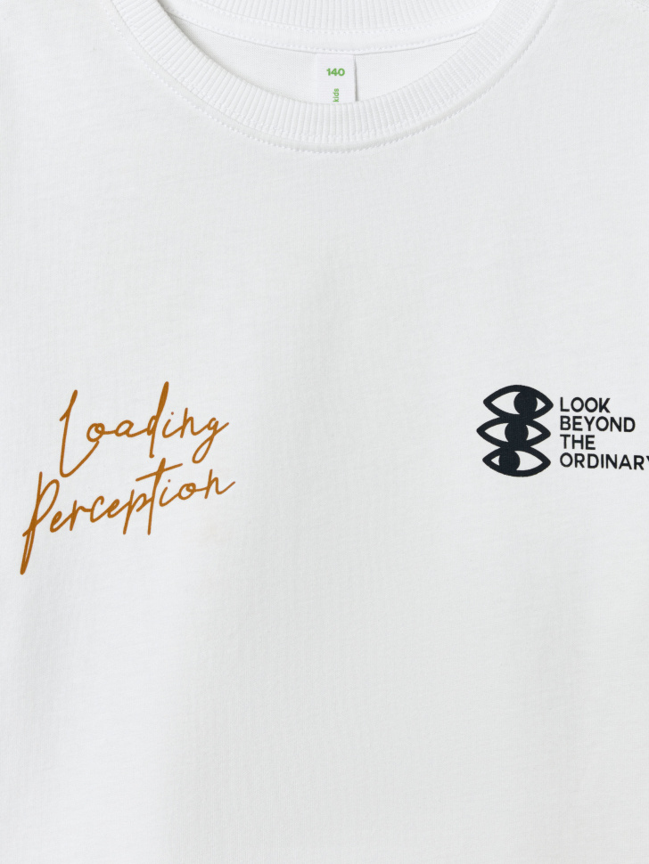 футболка оверсайз с принтом для мальчиков из россии вид сбоку