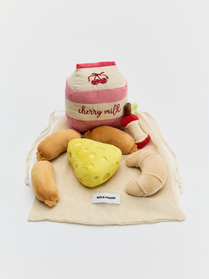 Набор мягких игрушек Продукты, цветной, арт. 16809