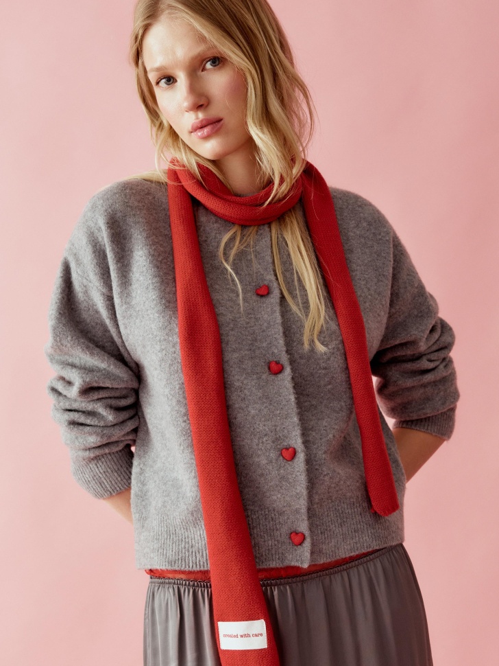 узкий шарф-галстук с содержанием шерсти 4610517413161 фотография