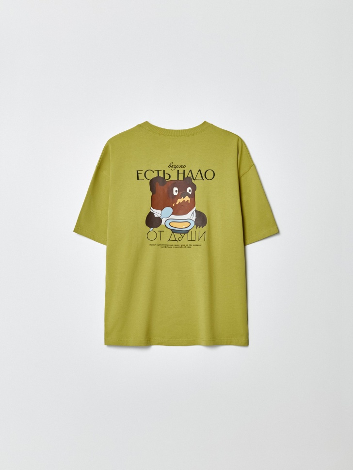 футболка с принтом  x союзмультфильм из хлопка спереди