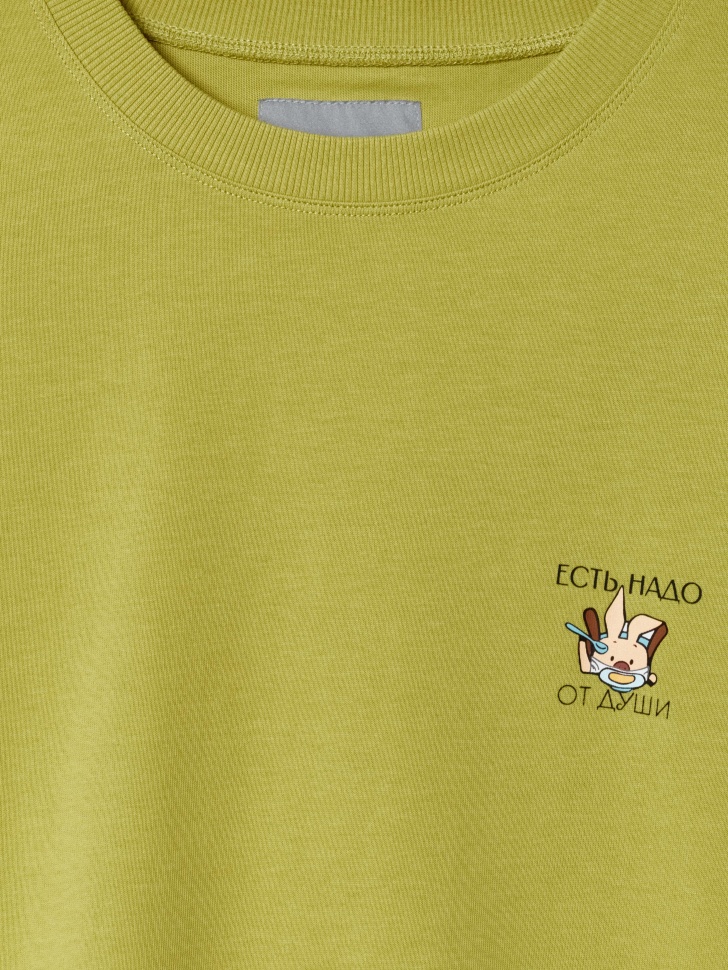 футболка с принтом  x союзмультфильм универсального стиля с лицевой стороны