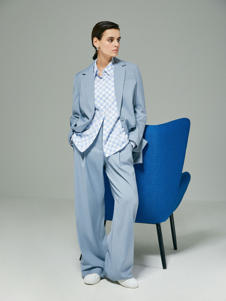 

Классические широкие брюки, Голубой