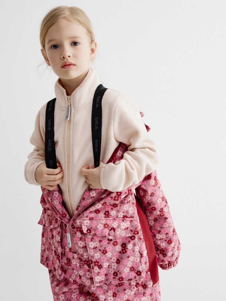 демисезонный комбинезон из технологичной мембранной ткани drytex® для девочек универсального стиля с лицевой стороны