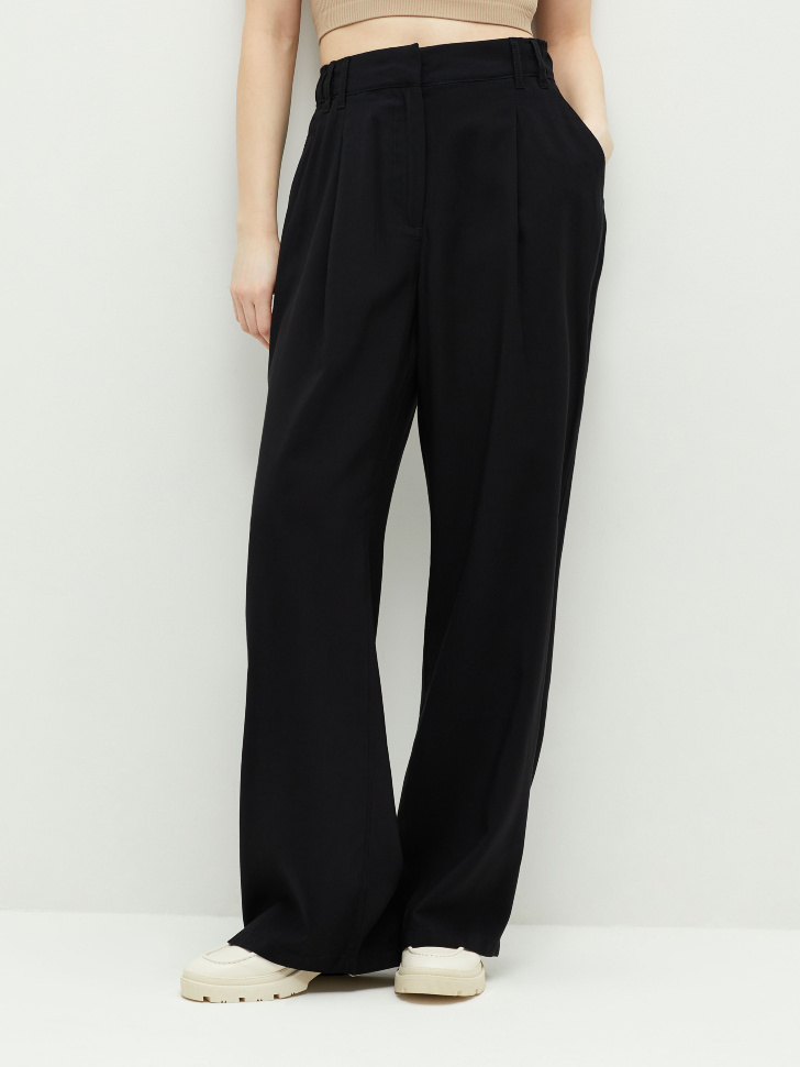 Классические широкие брюки (черный, XL) от Sela