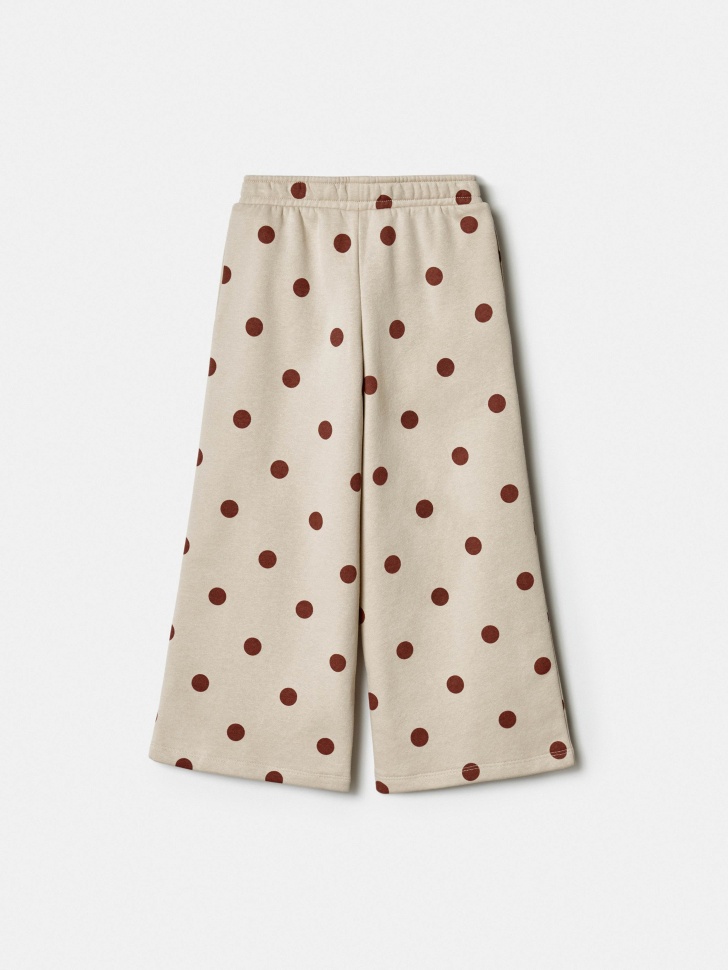 широкие брюки с  принтом для девочек от бренда sela вид слева