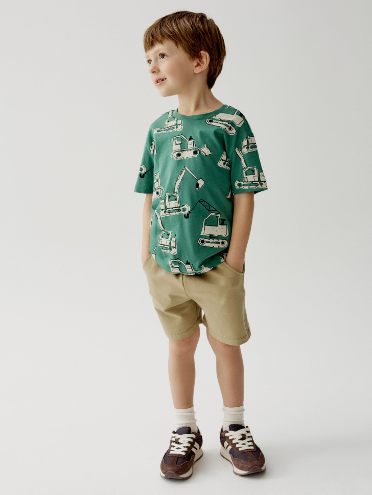 трикотажные базовые шорты для мальчиков, 2 шт. от бренда sela вид слева