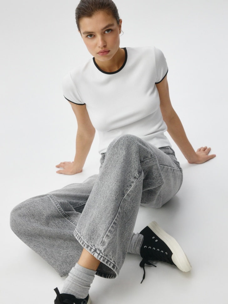 Джинсы WIDE LEG из коллекции SELA ARCHIVE. Фото №7