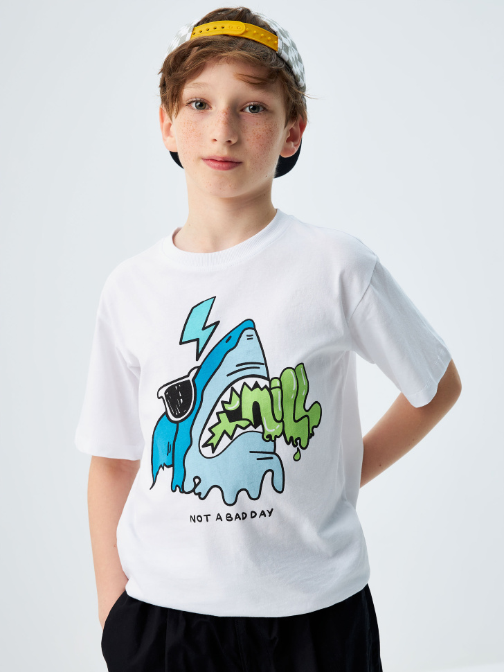 

Футболка оверсайз с принтом для мальчиков