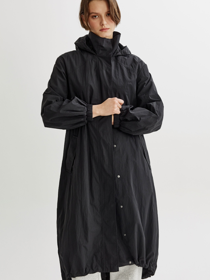 Плащ оверсайз SELA, черный, арт. 44999