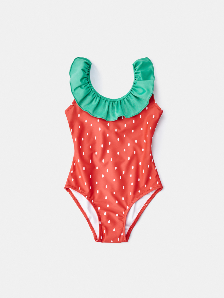 Слитный купальник Sela с принтом для девочки, разноцветный, арт. 52840