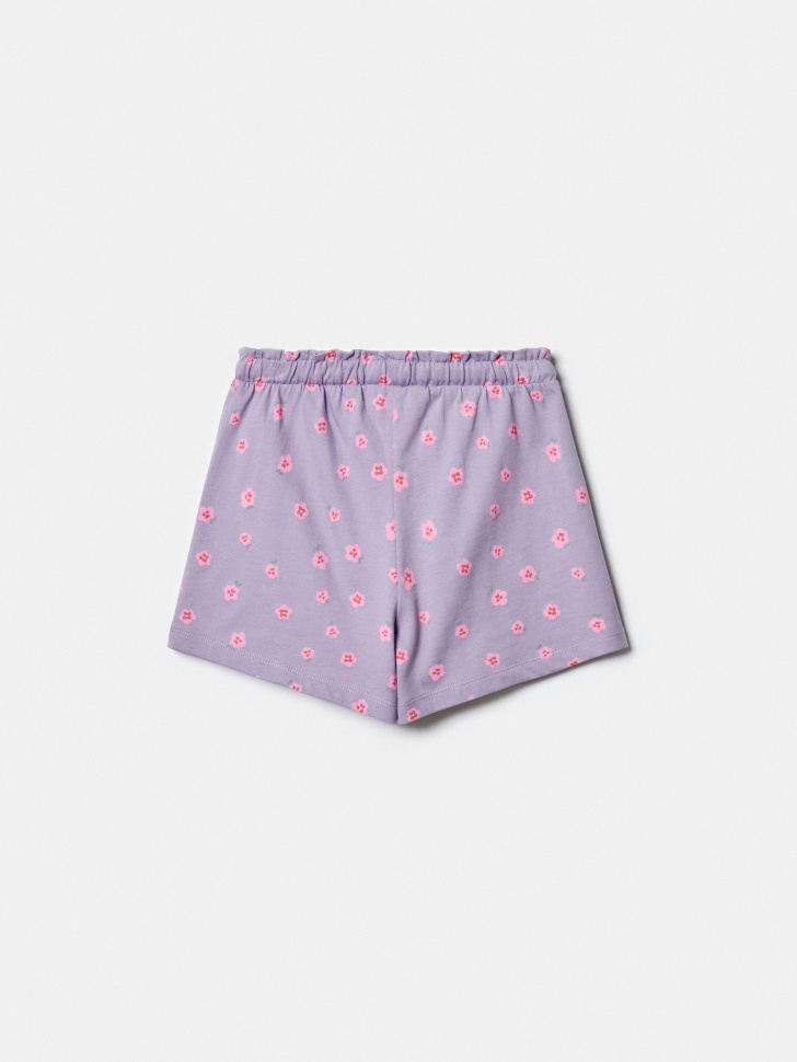 трикотажные шорты с принтом для девочек по цене 799 руб вид справа