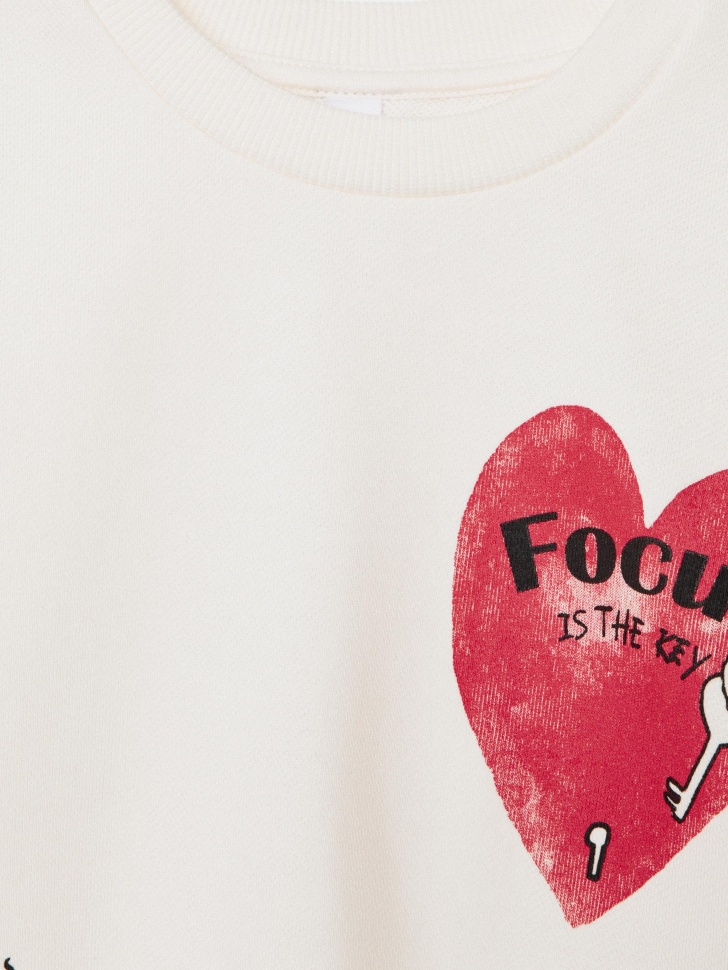 свитшот с ярким принтом для девочек 4680798266763 в интернет магазине