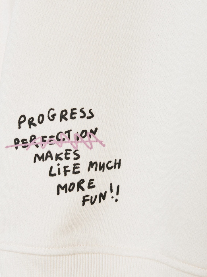 свитшот с ярким принтом для девочек 4680798266763 с промокодом