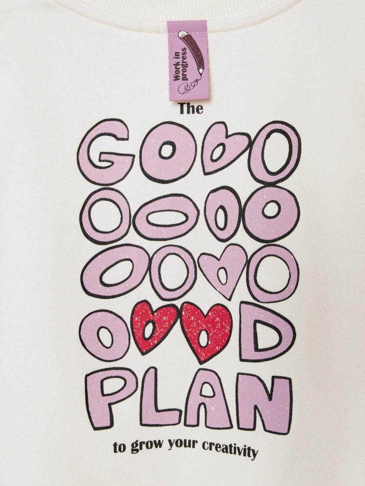 свитшот с ярким принтом для девочек 4680798266763 купить с доставкой