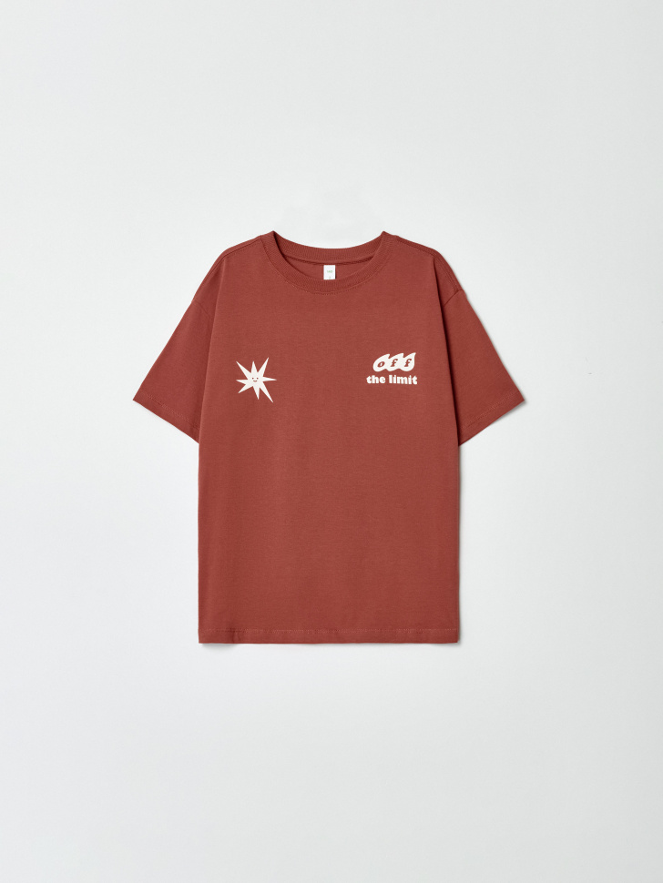 футболка оверсайз с принтом для мальчиков по цене 799 руб вид справа