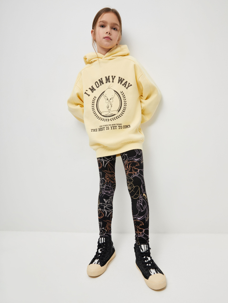 

Леггинсы с принтом Looney Tunes для девочек, Черный