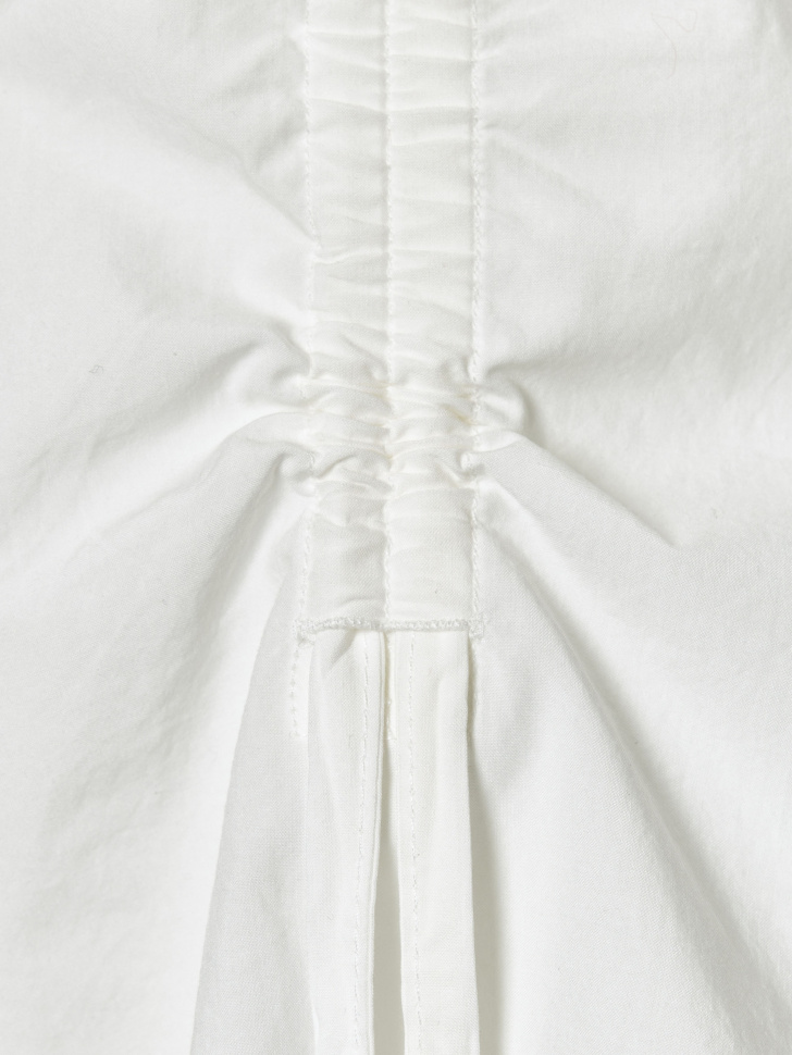 школьная блузка из хлопка и модала для девочек из россии вид сбоку