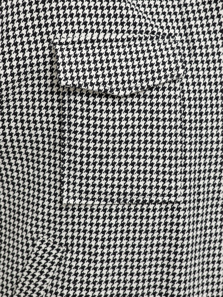Твидовая оверсайз рубашка (черный, L) от Sela