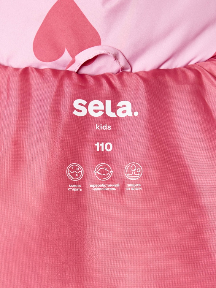 демисезонная куртка с принтом для девочек по цене 3499 руб вид справа