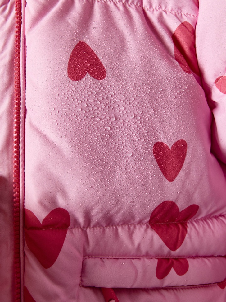 демисезонная куртка с принтом для девочек из россии вид сбоку