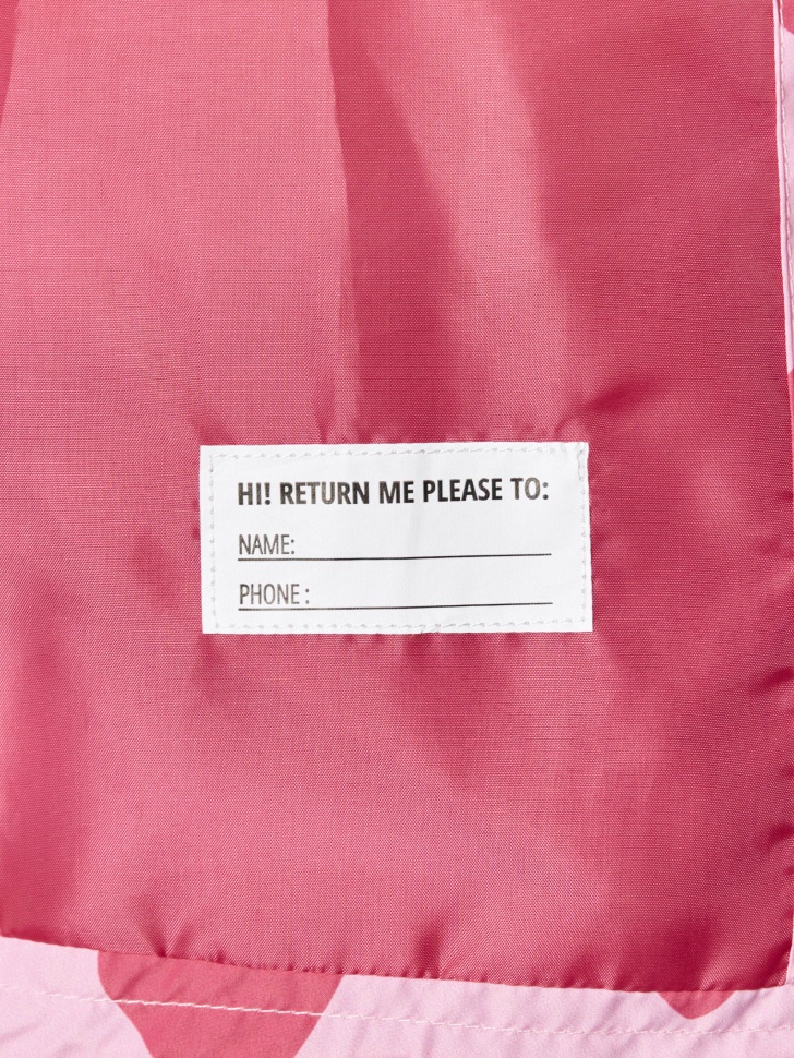 демисезонная куртка с принтом для девочек из пуха спереди