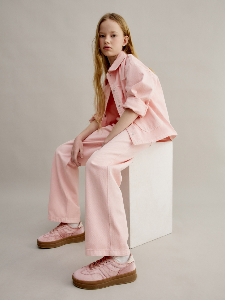 Прямые джинсы из твила для девочек 2999₽