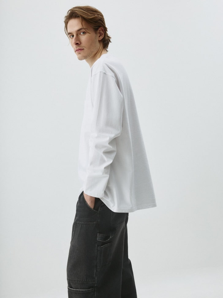 Базовый лонгслив RELAXED FIT. Фото №2
