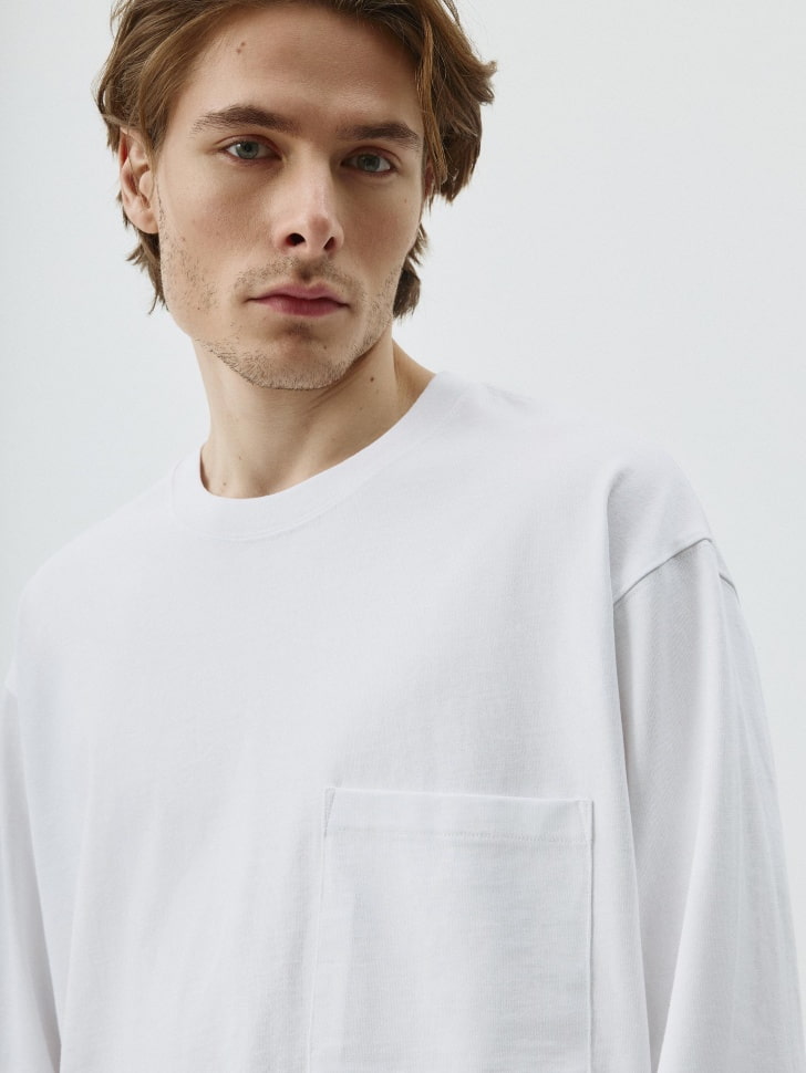 Базовый лонгслив RELAXED FIT. Фото №4