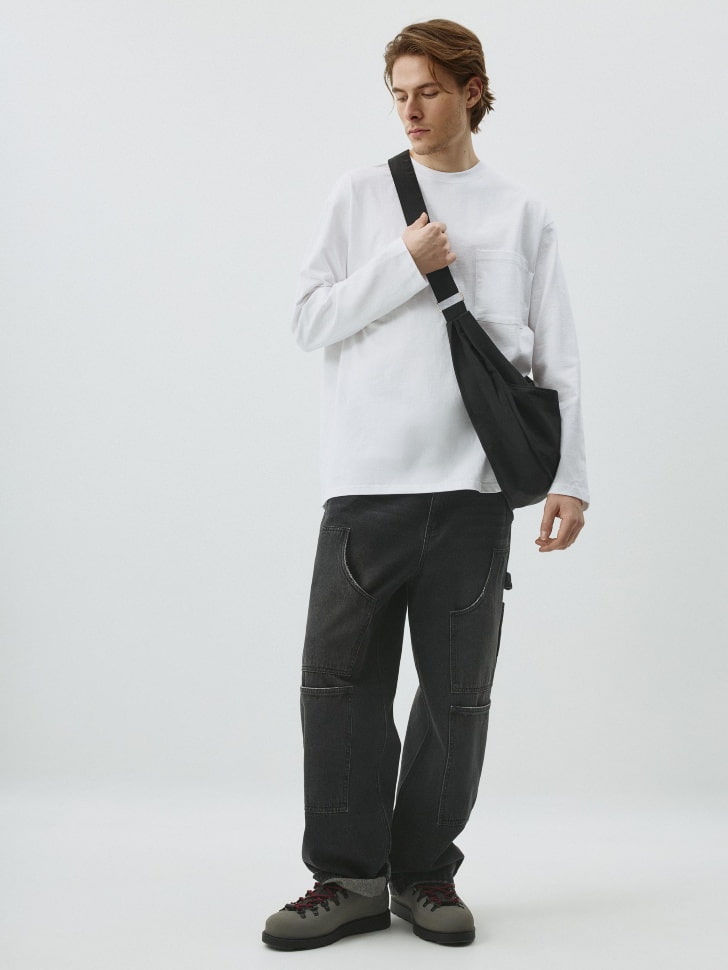 Базовый лонгслив RELAXED FIT. Фото №5