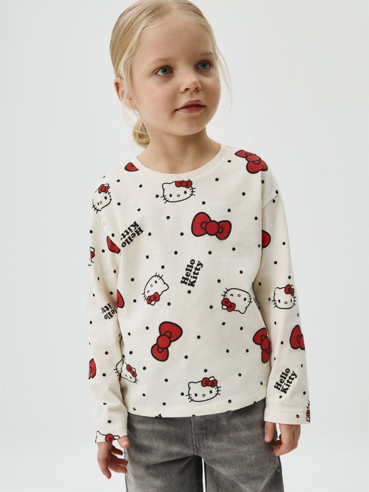 

Лонгслив с принтом Hello Kitty для девочек