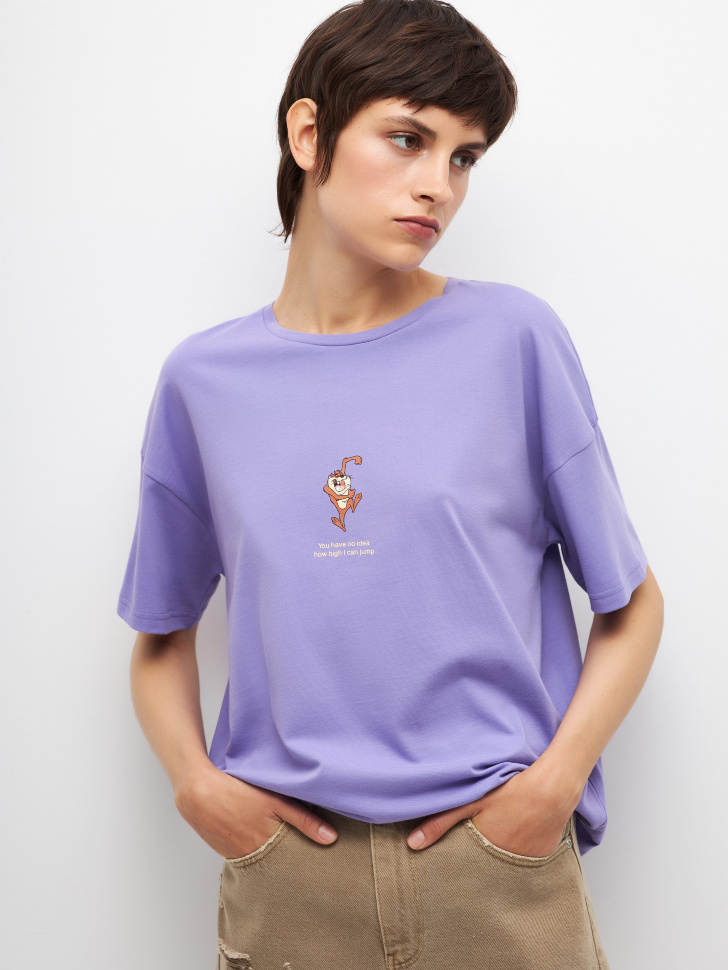 

Футболка с принтом Looney Tunes, Фиолетовый