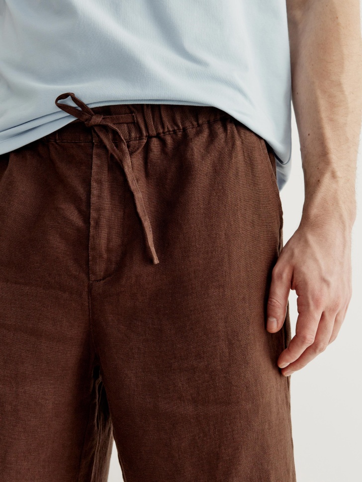 шорты из 100% премиального льна по цене 3999 руб вид справа